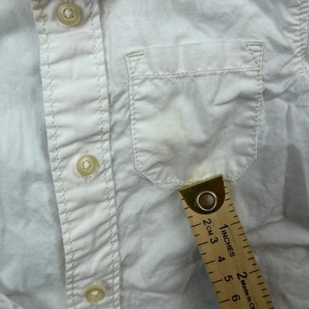 Carter's Button‎ Down Shirt Kids 24 Months White Long Sleeve Pocket Cotton